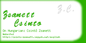 zsanett csinto business card